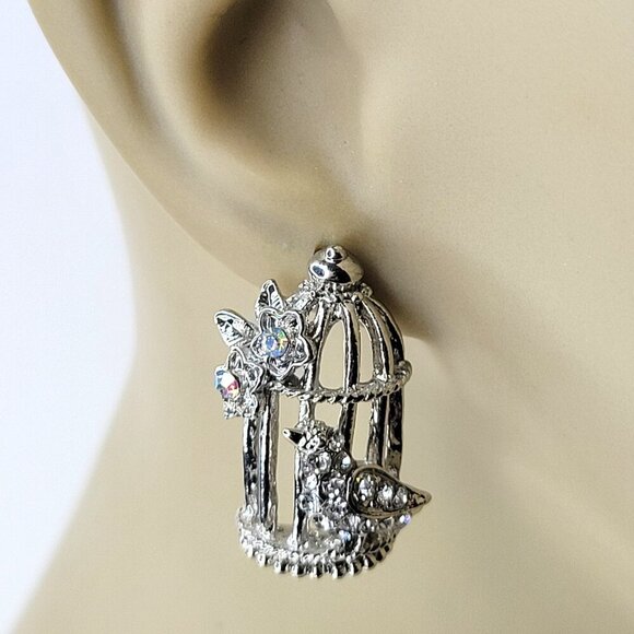 Birdcage Earrings Whimsy Earrings - Picture 1 of 10